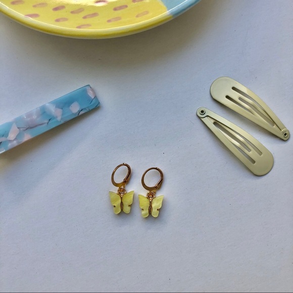 Urban Outfitters Accessories - Yellow butterfly earrings